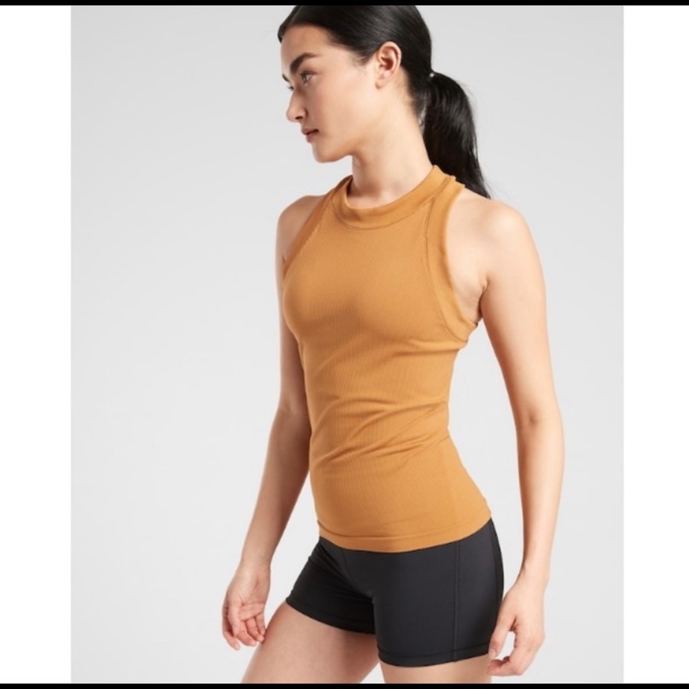 Athleta Renew Racerback Tank Top in Tuscan Gold
